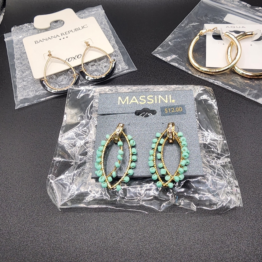 Massini Turquoise and Gold Earrings